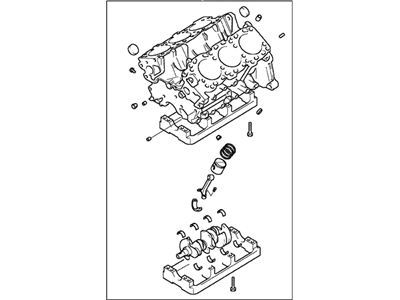 Hyundai 21102-37A00 Engine Assembly-Short