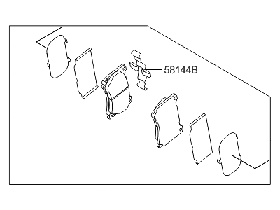 Hyundai 58101-3TA80 Front Disc Brake Pad Kit