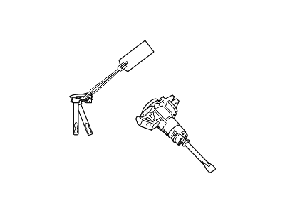 Hyundai 81970-B1A00 Door Key Sub Set,Left