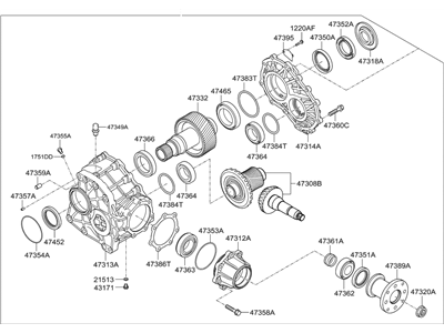 2007 Hyundai Santa Fe Transfer Case - 47300-39300