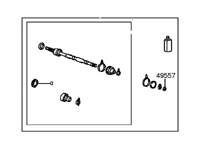 1998 Hyundai Elantra Axle Shaft - 49508-29L01