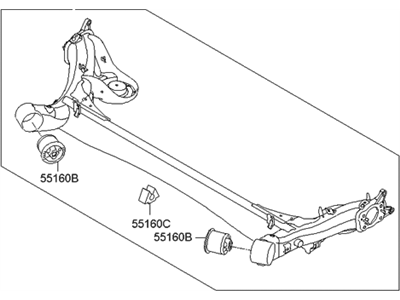 2016 Hyundai Veloster Axle Beam - 55100-2V501