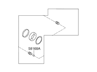 Hyundai 58102-2EA00 Seal Kit-Front Disc Brake