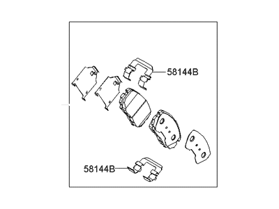 Hyundai Sonata Brake Pad Set - 58101-3KA32