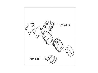 2010 Hyundai Sonata Brake Pad Set - S5810-13KA6-1NA