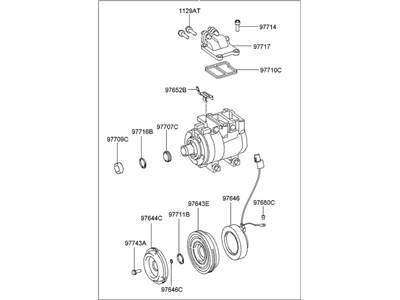 2005 Hyundai Elantra A/C Compressor - 97701-2C100