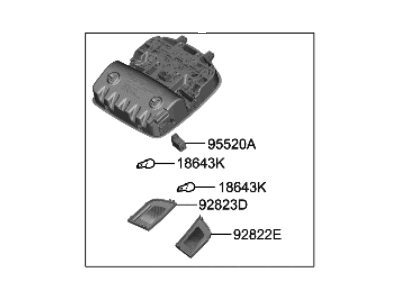2021 Hyundai Veloster Dome Light - 92800-F2260-TRY