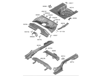 2021 Hyundai Elantra Floor Pan - 65500-AA041