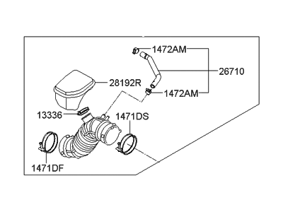 Hyundai 28130-2S910 Hose Assembly-Air Intake