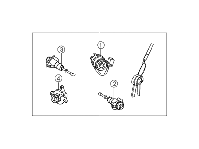 Hyundai 81905-2H000 Lock Key & Cylinder Set