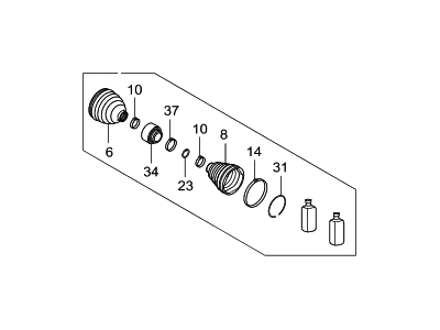 Hyundai Santa Fe XL CV Joint Boot - 49581-C5050