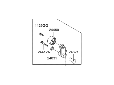 Hyundai 24840-37101 Arm Assembly-Tensioner