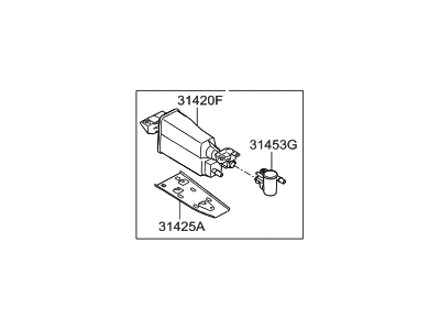 Hyundai 31410-3Q600 CANISTER Assembly