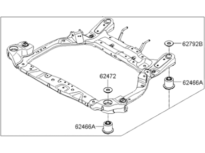 2009 Hyundai Accent Front Cross-Member - 62400-1G010