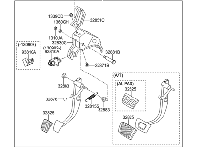 Hyundai 32800-3X100 Pedal Assembly-Brake