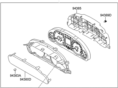 Hyundai 94011-3M140 Cluster Assembly-Instrument