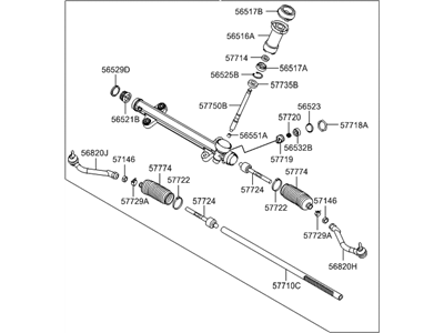 Hyundai 56500-3V400 Gear Assembly-Steering