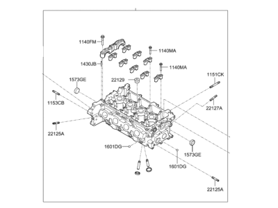 2021 Hyundai Elantra Cylinder Head - 22100-03HA5