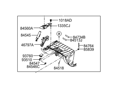 Hyundai 84540-3M010-RY Cover Assembly-Glove Box Upper