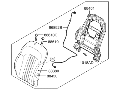 Hyundai 88400-D2113-OTH Back Assembly-Front Seat,RH