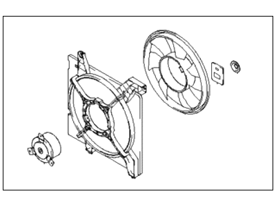 2004 Hyundai Elantra Cooling Fan Assembly - 97730-2D000