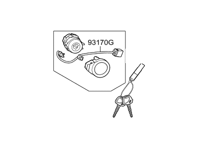 Hyundai 81900-2SE00 Key Sub Set-Steering Lock