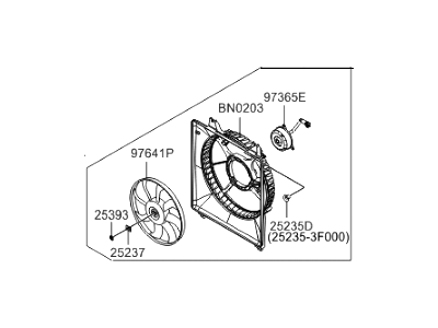 Hyundai 97730-4D900 Blower Assembly-Conderser