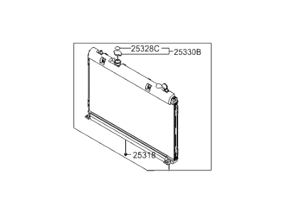 2007 Hyundai Entourage Radiator - 25310-4D900