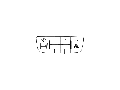 Hyundai 93365-2V000-4X Cover-B.W.S Switch Blanking