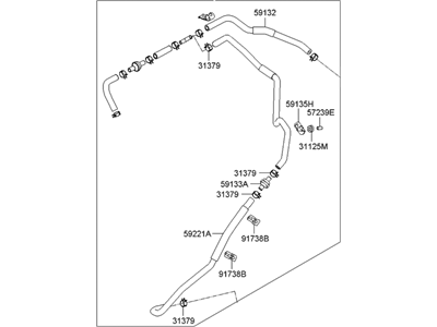 Hyundai 59130-2M500 Hose Assembly-Brake Booster Vacuum