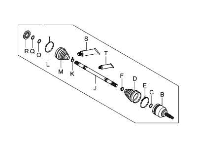 Hyundai Sonata CV Joint - 49580-0A010