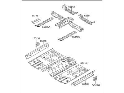 Hyundai 65100-3Y000 Panel Assembly-Floor,Center