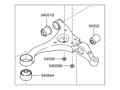 2008 Hyundai Sonata Control Arm - 54501-3K500