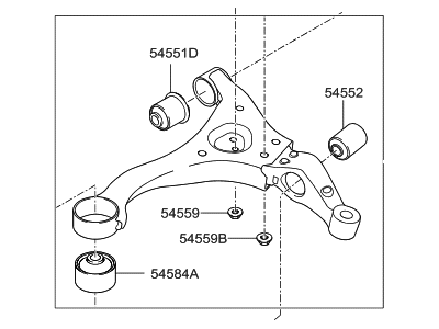 2006 Hyundai Sonata Control Arm - 54500-3K500