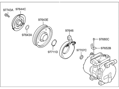 Hyundai 97701-2V000 Compressor Assembly