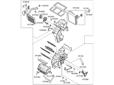 Hyundai 97205-2L000 Heater & Evaporator Assembly