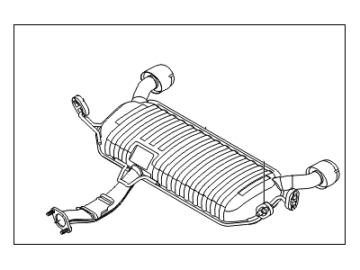 2008 Hyundai Tucson Muffler - 28700-2E401