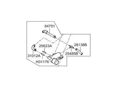 2016 Hyundai Genesis Thermostat Housing - 25670-3F400