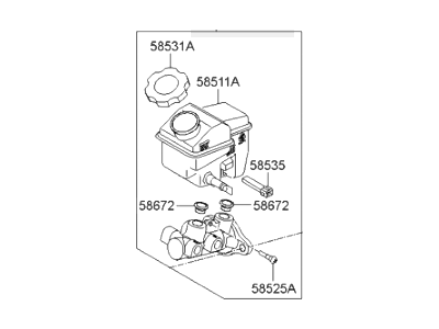 Hyundai 58510-4W100 Cylinder Assembly-Brake Master