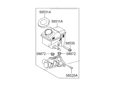 2017 Hyundai Tucson Brake Master Cylinder - 58510-4W100