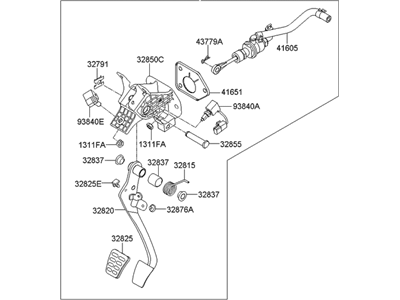 Hyundai 32802-2M410 Pedal Assembly-Clutch