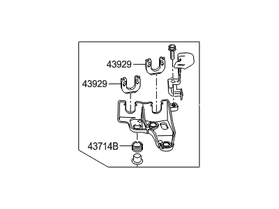 Hyundai 43920-32050 Bracket Assembly-Shift Control Cable