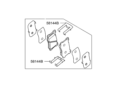 Hyundai 58101-B1A30 Front Disc Brake Pad Kit