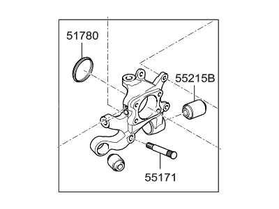 Hyundai 52720-3K050 Carrier Assembly-Rear Axle,RH