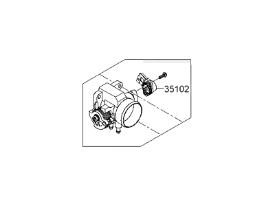 2011 Hyundai Accent Throttle Body - 35100-26910