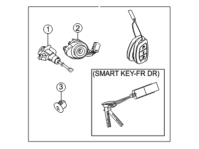 2015 Hyundai Santa Fe Door Lock Cylinder - 81905-B8100