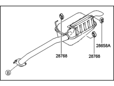 Hyundai Accent Tail Pipe - 28700-25420