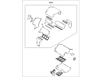 Hyundai 20910-3CA00 Gasket Kit-Engine Overhaul