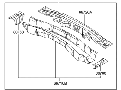 Hyundai 66700-26220 Panel Complete-Cowl