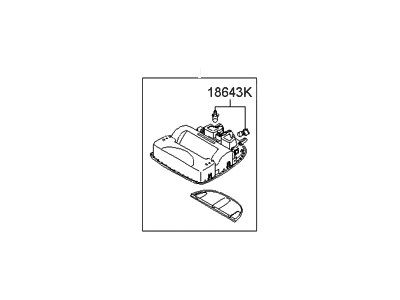 Hyundai 92800-0W600-TX Overhead Console Lamp Assembly